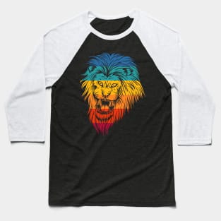 Retro Lion Head Baseball T-Shirt